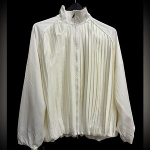 Nike White Pleated Women's Track Jacket NWT